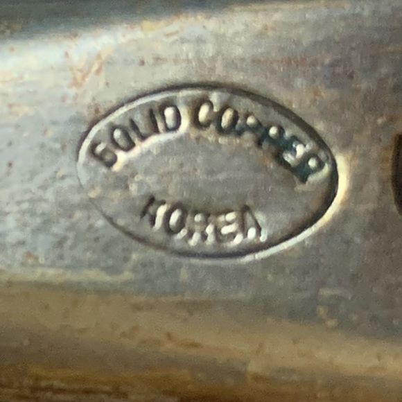 SOLD Set of three (3) Vintage Solid Copper Pans - Picture 8 of 16